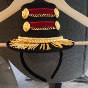 Black and Gold Toy Soldier Hat Headband
